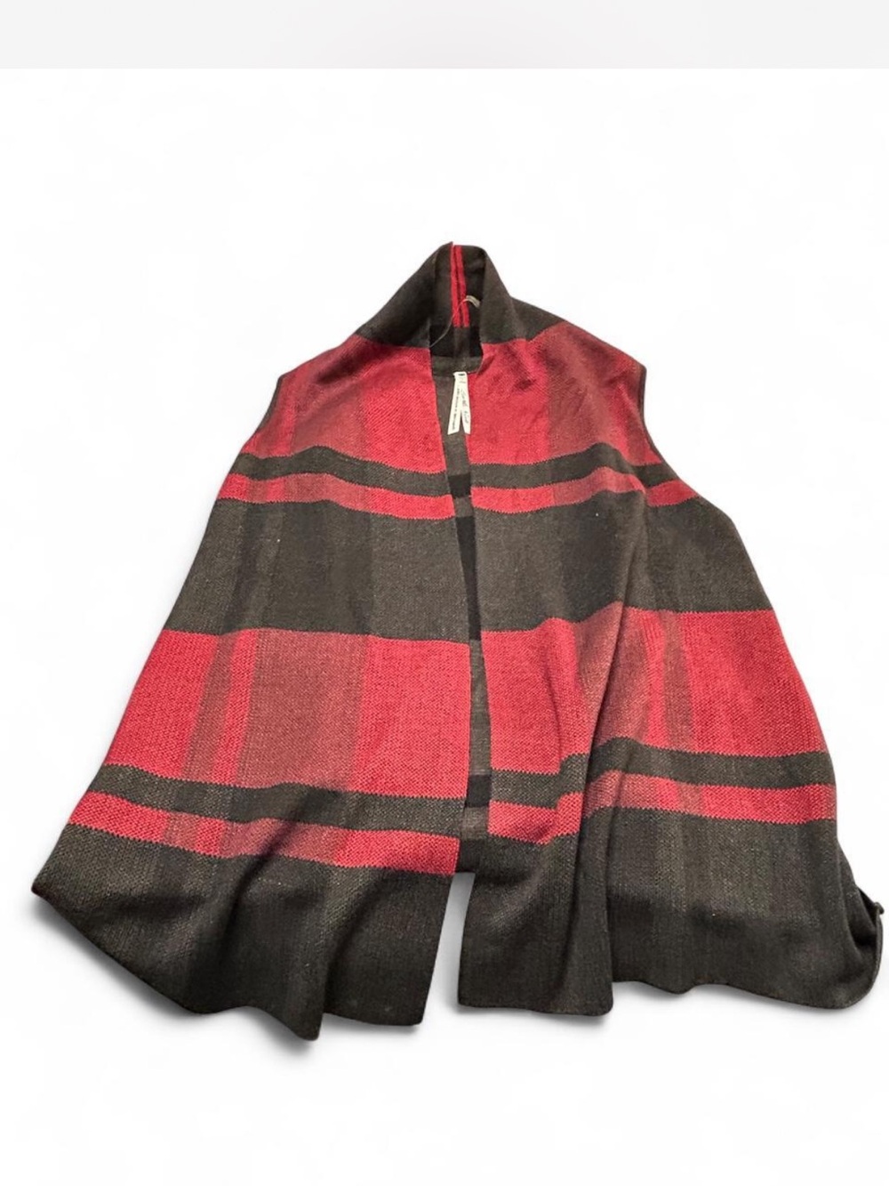 Striped Red and Black Women's Wrap Cape